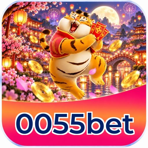 Interface da plataforma 0055bet mostrando slots populares e bônus de boas-vindas